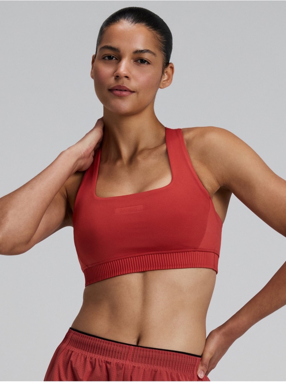 NWT Bandit Running WOMEN'S STAMINA-V™ SQUARE NECK RUN BRA | XS | Rusted Apricot